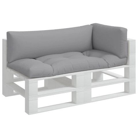 VidaXL Poduszki na palety, 3 szt., szare, tkanina