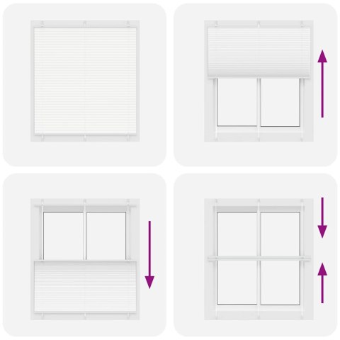 VidaXL Roleta plisowana biała 120x100 cm Szerokość tkaniny 119,4 cm