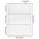 VidaXL Ruszt grillowy Srebrny 50 x 35 cm Stal nierdzewna