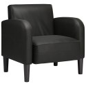 VidaXL Sofa Fotel z Podłokietnikami Czarny 54 cm Skóra ekologiczna