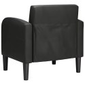 VidaXL Sofa Fotel z Podłokietnikami Czarny 54 cm Skóra ekologiczna