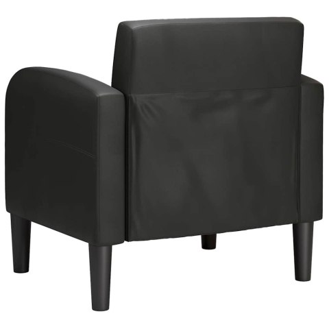VidaXL Sofa Fotel z Podłokietnikami Czarny 54 cm Skóra ekologiczna