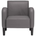 VidaXL Sofa Fotel z Podłokietnikami Szary 54 cm Skóra ekologiczna