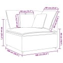 MODUŁOWY NAROŻNIK SOFA Z PODUSZKAMI CIEMNOZIELONY 100CM