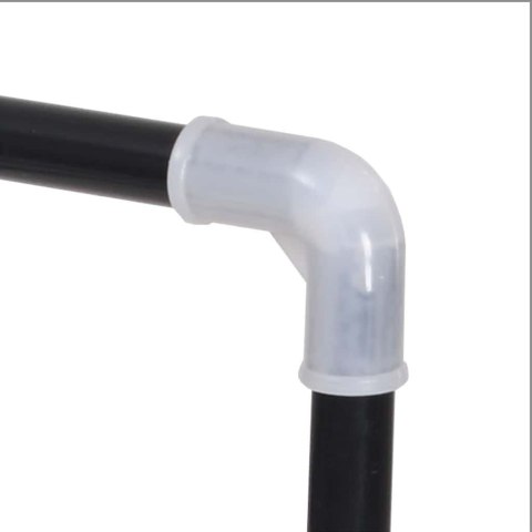 STOJAK NA BUTY Z 4 PÓŁKAMI METAL I PLASTIK CZARNY