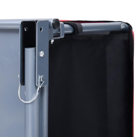 VidaXL Przyczepka rowerowa, 65 kg, czarno-czerwona