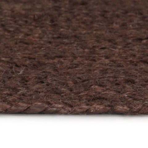 VidaXL Ręcznie wykonany dywanik z juty, okrągły, 150 cm, brązowy