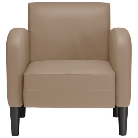 VidaXL Sofa Fotel z Podłokietnikami Cappuccino 54 cm Skóra ekologiczna