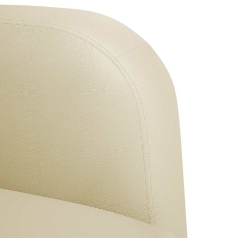 VidaXL Sofa Fotel z Podłokietnikami Kremowy 54 cm Skóra ekologiczna