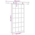 VidaXL Drzwi przesuwne z zestawem okuć czarne 102x205 cm ESG szkło