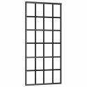 VidaXL Drzwi przesuwne z zestawem okuć czarne 90x205 cm ESG szkło