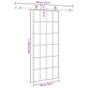 VidaXL Drzwi przesuwne z zestawem okuć czarne 90x205 cm ESG szkło