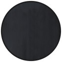VidaXL Dywan okrągły, czarny, 100 cm, bambusowy