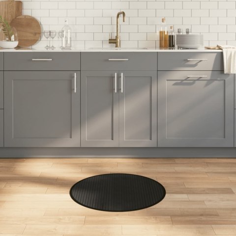 DYWAN OKRĄGŁY CZARNY 60CM BAMBUSOWY