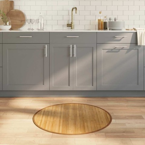 VidaXL Dywan okrągły, naturalny, 80 cm, bambusowy