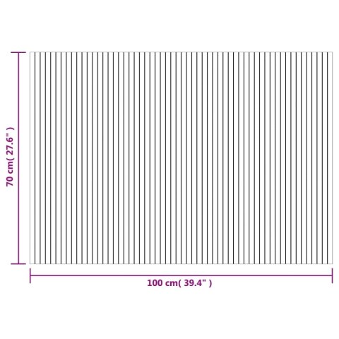 DYWAN PROSTOKĄTNY CIEMNOBRĄZOWY 70X100CM BAMBUSOWY