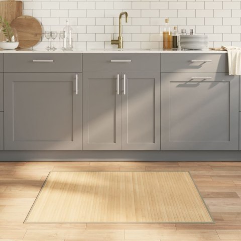 DYWAN PROSTOKĄTNY JASNY NATURALNY 80X100CM BAMBUSOWY