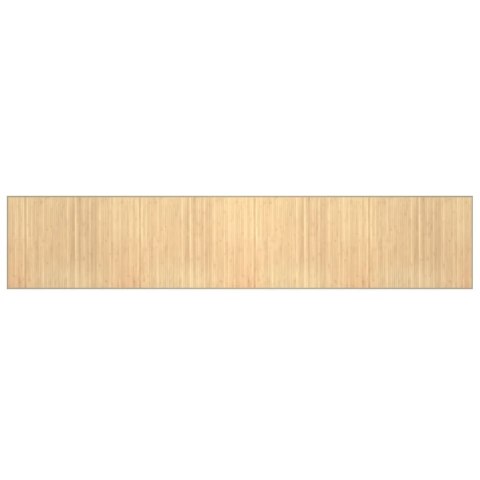 VidaXL Dywan prostokątny, jasny naturalny, 80x400 cm, bambusowy