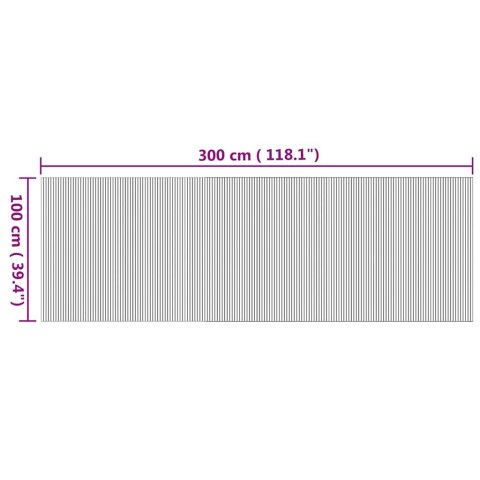 DYWAN PROSTOKĄTNY NATURALNY 100X300CM BAMBUSOWY