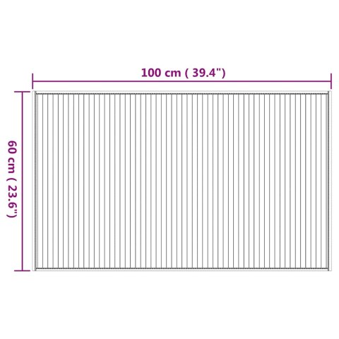 DYWAN PROSTOKĄTNY NATURALNY 60X100CM BAMBUSOWY