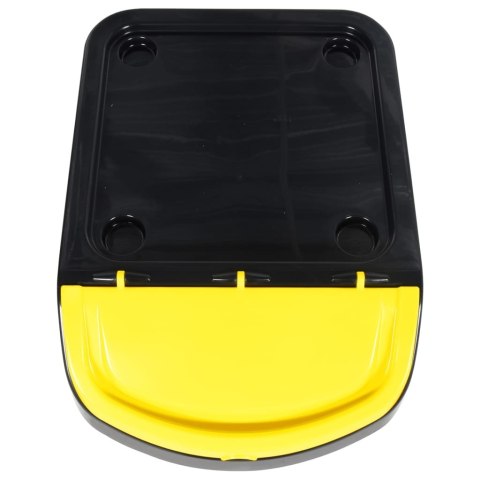 VidaXL Kosze na śmieci układane w stos, 3 szt., czarne, PP, 120 L