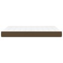 VidaXL Materac kieszeniowy, średnia twardość, ciemnobrązowy, 140x190x20 cm, tkanina