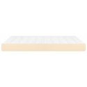 VidaXL Materac kieszeniowy, średnia twardość, kremowy, 140x190x20 cm, tkanina