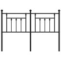 VidaXL Metalowe wymienne wezgłowie, czarne, 140 cm
