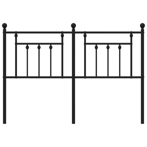 VidaXL Metalowe wymienne wezgłowie, czarne, 140 cm