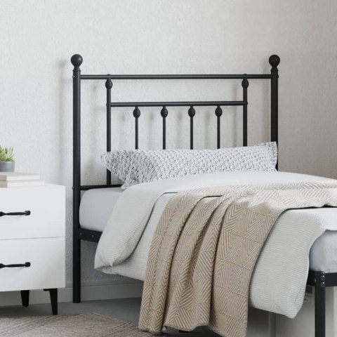 VidaXL Metalowe wymienne wezgłowie, czarne, 80 cm