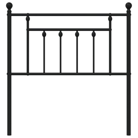 VidaXL Metalowe wymienne wezgłowie, czarne, 80 cm