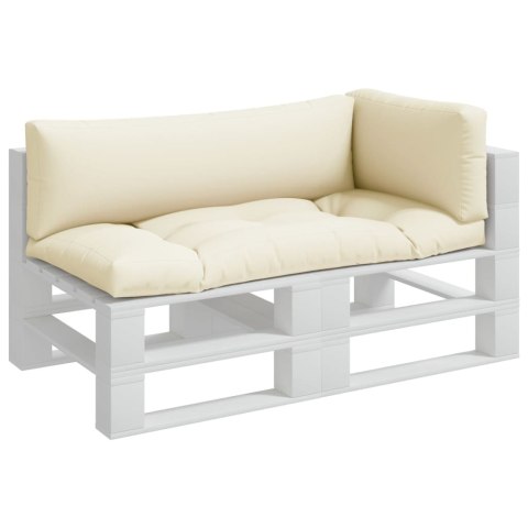 VidaXL Poduszki na palety, 3 szt., kremowe, tkanina