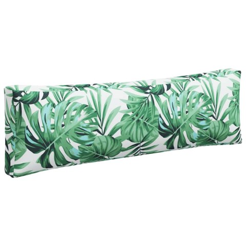 VidaXL Poduszki na palety, 3 szt., wzór w liście, tkanina