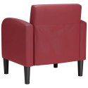 VidaXL Sofa Fotel z Podłokietnikami Wino Czerwone 54 cm