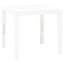 VidaXL Stół ogrodowy, biały, 78 x 78 x 72 cm, plastikowy