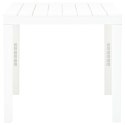 VidaXL Stół ogrodowy, biały, 78 x 78 x 72 cm, plastikowy