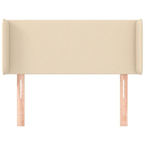 VidaXL Zagłówek uszak, kremowy, 83x16x78/88 cm, tkanina