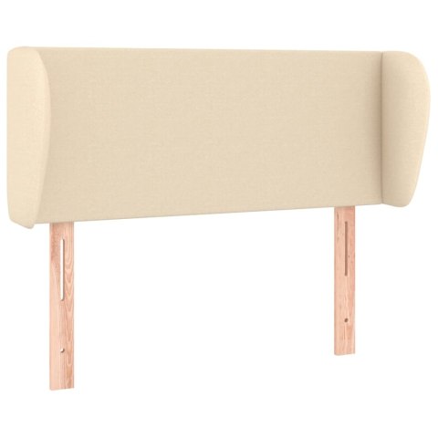 VidaXL Zagłówek uszak, kremowy, 83x23x78/88 cm, tkanina