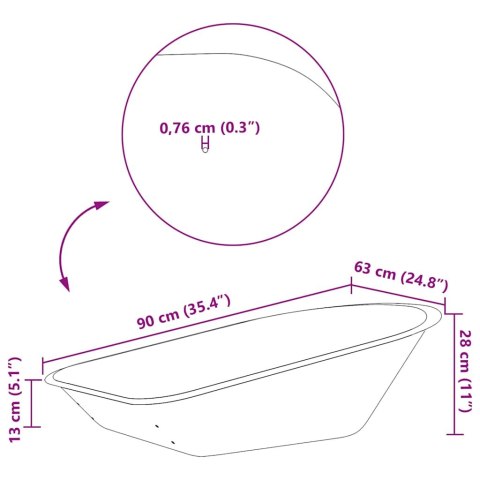 VidaXL Zastąpienie tacy widlaka Srebrny 90 x 63 x 28 cm Stal