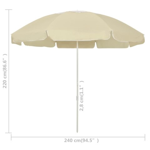 VidaXL Parasol plażowy, piaskowy żółty, 240 cm