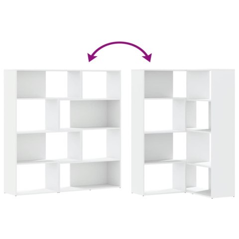 4-poziomowy regał narożny biały 85x85x140CM