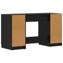 VidaXL Biurko Czarny Dąb 133 x 50 x 75 cm Materiał drewnopochodny