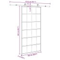 VidaXL Drzwi przesuwne z osprzętem, 102x205 cm, szkło ESG i aluminium
