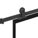 VidaXL Drzwi przesuwne z osprzętem, szkło ESG i aluminium, 76x205 cm