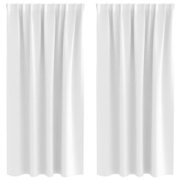 VidaXL Firany blackout z kółkami 2 pcs Jasna biel 175 x 140 cm