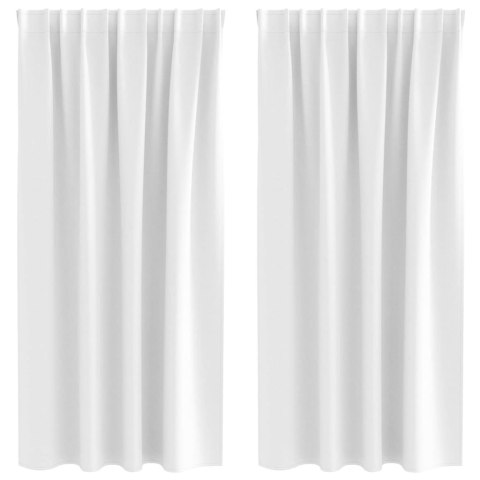 VidaXL Firany blackout z kółkami 2 pcs Jasna biel 175 x 140 cm