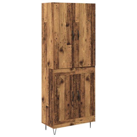VidaXL Highboard 2 pcs Stare drewno Materiał drewnopochodny
