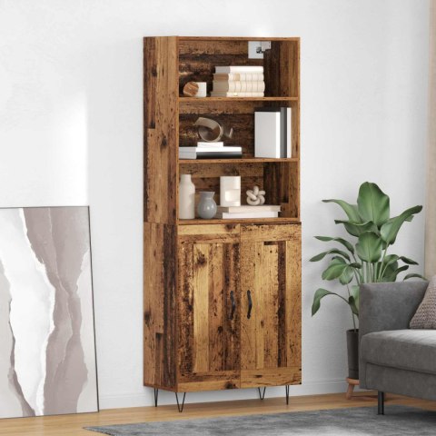 VidaXL Highboard 2 pcs Stare drewno Materiał drewnopochodny