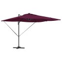 VidaXL Parasol plażowy Bordeaux Czerwony 286 x 284 x 270 cm