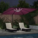 VidaXL Parasol plażowy Bordeaux Czerwony 286 x 284 x 270 cm